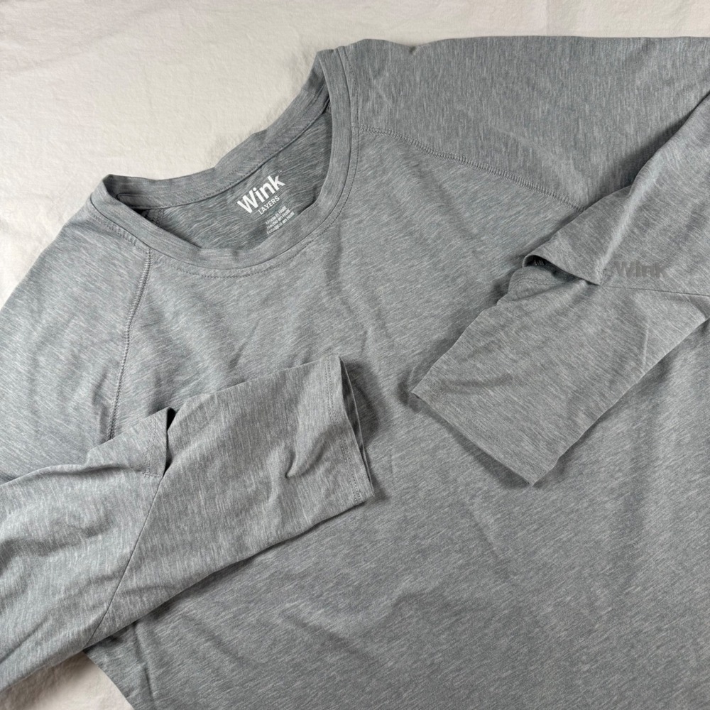 Wink Women's Size L Gray Modern Fit Long Sleeve Underscrub Tee 2139
